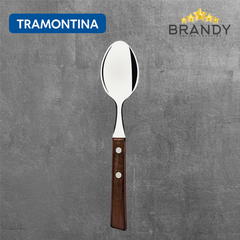 Tramontina Tradicional Dinner Spoon Set 12-Piece Stainless Steel & Wood