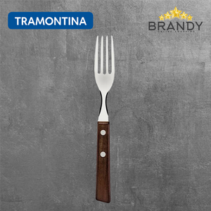 Tramontina Tradicional Table Fork Set 12-Piece Stainless Steel Wood Handles
