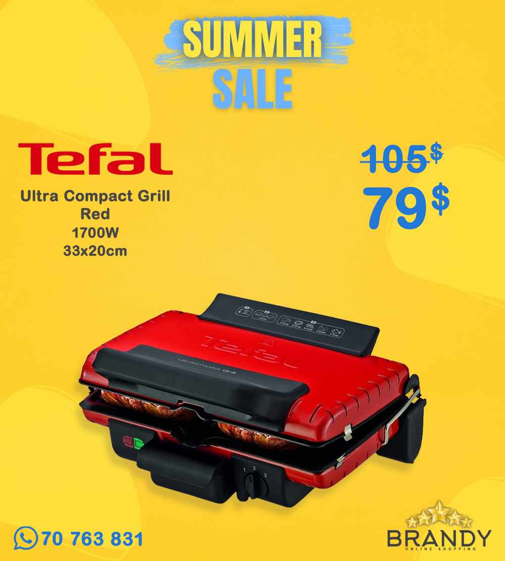 Tefal Ultra Compact Grill GC302526 1700W Red