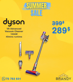 Dyson V8 Advanced Cordless Stick Vacuum 130 AW Motorbar Silver